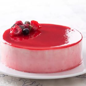 bánh flan dâu tây