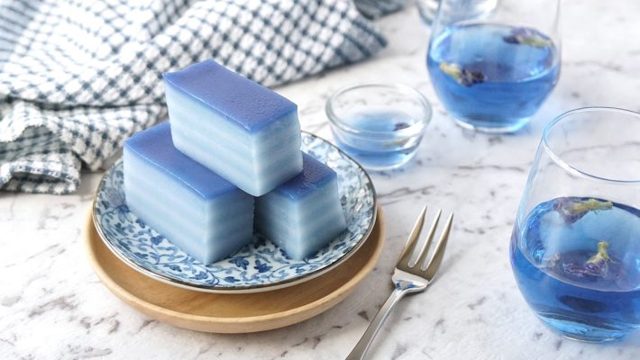 Bánh Flan Hoa Đậu Biếc