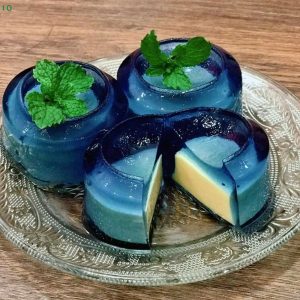 Bánh Flan Hoa Đậu Biếc