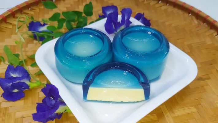 Bánh Flan Hoa Đậu Biếc